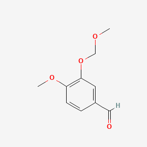 Chemical structure of 4-Methoxy-3-(methoxymethoxy)benzaldehyde