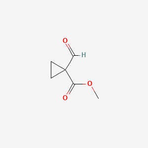 Chemical structure of Methyl 1-Formylcyclopropane-1-carboxylate