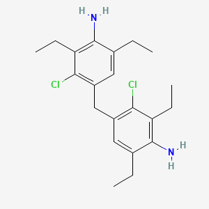 Chemical structure of 4,4'-Methylenebis(3-chloro-2,6-diethylaniline)