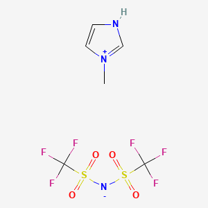 Chemical structure of 1-Methylimidazole Bis(trifluoromethanesulfonyl)imide