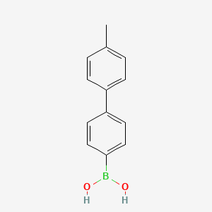 Chemical structure of 4'-Methyl-4-biphenylboronic Acid (contains varying amounts of Anhydride)