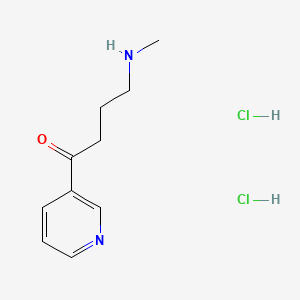 Chemical structure of 4-(Methylamino)-1-(3-pyridyl)-1-butanone Dihydrochloride