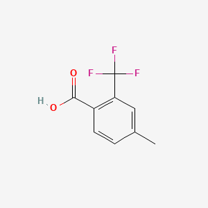 Chemical structure of 4-Methyl-2-(trifluoromethyl)benzoic acid