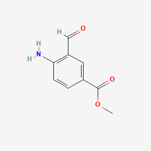 Chemical structure of Methyl 4-amino-3-formylbenzoate