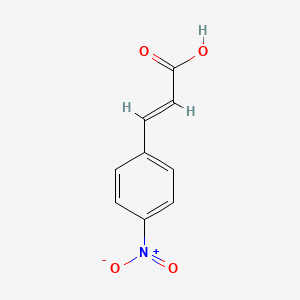 Chemical structure of 2-Propenoic acid, 3-(4-nitrophenyl)-