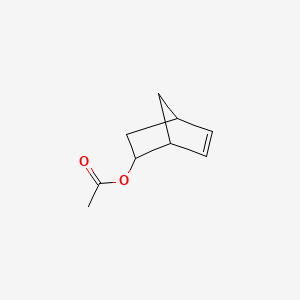 Chemical structure of Bicyclo(2.2.1)hept-5-en-2-ol, 2-acetate