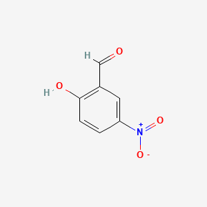 Chemical structure of 5-nitrosalicylaldehyde