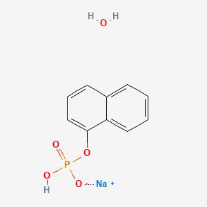 Chemical structure of 1-Naphthyl phosphate monosodium salt monohydrate