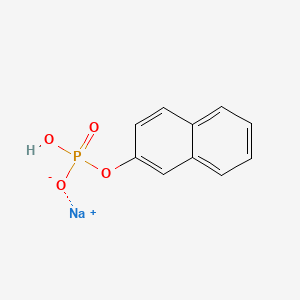 Chemical structure of 2-Naphthyl phosphate sodium salt