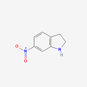 Chemical structure of 6-Nitroindoline