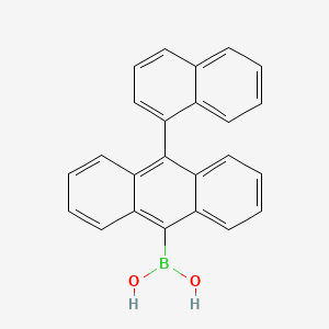 Chemical structure of 10-(1-Naphthyl)anthracene-9-boronic acid