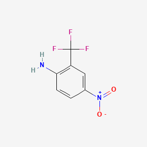 Chemical structure of 4-Nitro-2-(trifluoromethyl)aniline