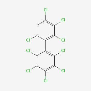 Chemical structure of 2,2',3,3',4,4',5,6,6'-Nonachlorobiphenyl