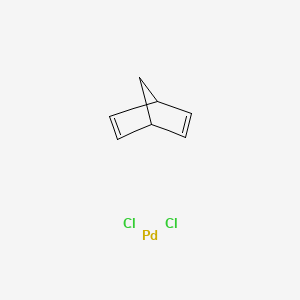 Chemical structure of 2,5-Norbornadiene Palladium(II) Dichloride