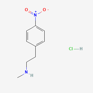 Chemical structure of N-methyl-2-(4-nitrophenyl)ethylamine hydrochloride