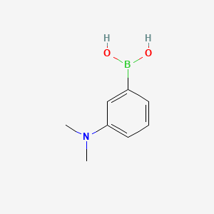 Chemical structure of 3-(N,N-Dimethylamino)phenylboronic Acid(contains varying amounts of Anhydride)