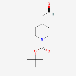 Chemical structure of 2-(N-BOC-4-piperidinyl)acetaldehyde