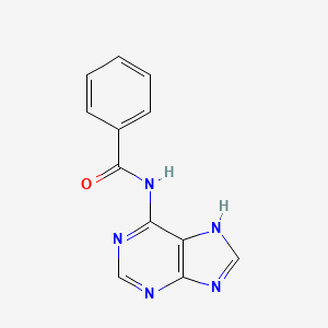 Chemical structure of N6-Benzoyladenine