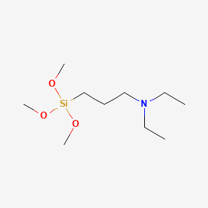Chemical structure of (N,N-Diethyl-3-aminopropyl)trimethoxysilane