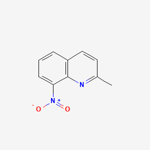 Chemical structure of 8-nitroquinaldine