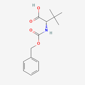 Chemical structure of N-Benzyloxycarbonyl-L-tert-leucine