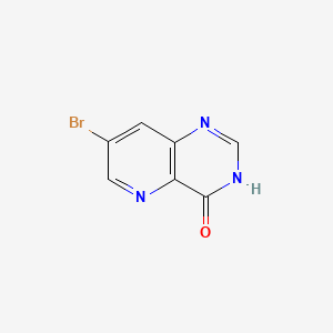 Chemical structure of 7-Bromopyrido[3,2-d]pyrimidin-4-ol