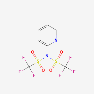 Chemical structure of N-(2-Pyridyl)bis(trifluoromethanesulfonimide) [Triflating Reagent]