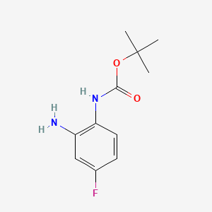 Chemical structure of N1-(tert-Butoxycarbonyl)-4-fluoro-1,2-phenylenediamine
