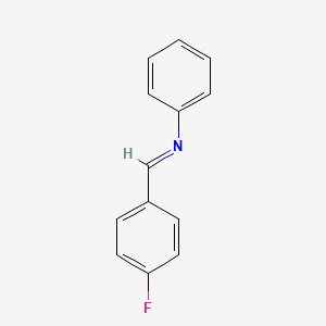 Chemical structure of N-(4-Fluorobenzylidene)aniline
