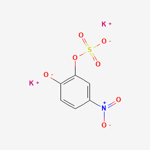 Chemical structure of 4-Nitrocatechol Sulfate Dipotassium Salt Hydrate