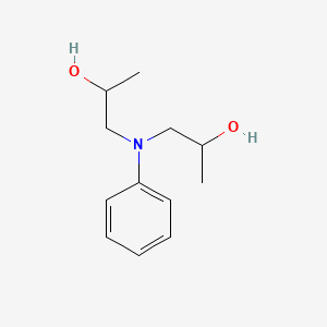Chemical structure of N,N-Bis(2-hydroxypropyl)aniline (DL- and meso- mixture)