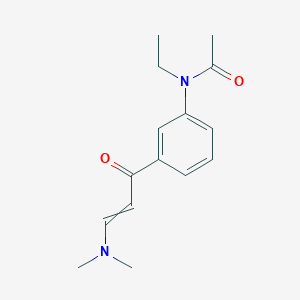 Chemical structure of N-[3-[3-(Dimethylamino)acryloyl]phenyl]-N-ethylacetamide