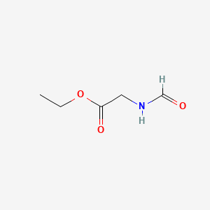 Chemical structure of N-Formylglycine Ethyl Ester
