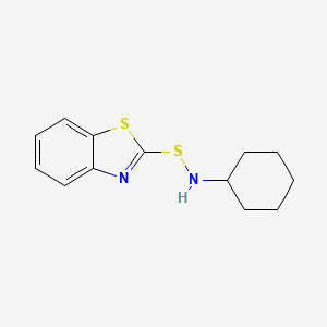 Chemical structure of N-Cyclohexyl-2-benzothiazolylsulfenamide