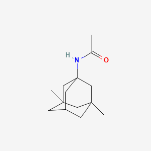 Chemical structure of N-(3,5-dimethyl-1-adamantyl)acetamide