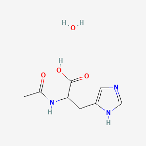 Chemical structure of N-Acetyl-DL-histidine Monohydrate