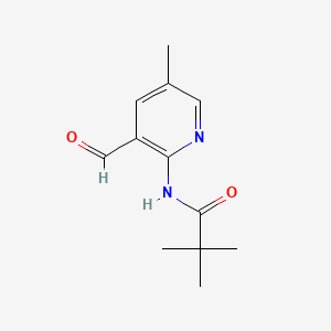 Chemical structure of N-(3-Formyl-5-methylpyridin-2-yl)pivalamide