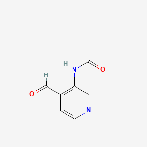 Chemical structure of N-(4-Formyl-pyridin-3-yl)-2,2-dimethyl-propionamide
