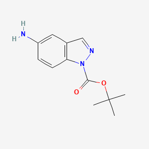 Chemical structure of N-(1)-Boc-5-aminoindazole