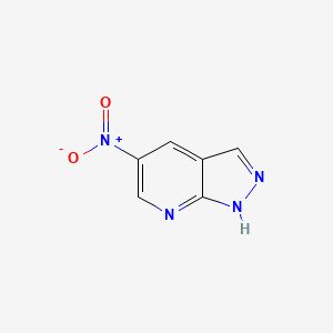 Chemical structure of 5-nitro-1H-pyrazolo[3,4-b]pyridine