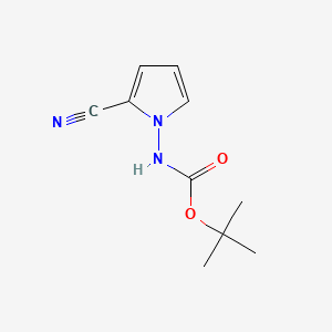 Chemical structure of N-(2-cyano-1H-pyrrol-1-yl)(tert-butoxy)formamide