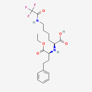 Chemical structure of N2-(1S-Ethoxycarbonyl-3-phenylpropyl)-n6-trifluoroacetyl-l-lysine