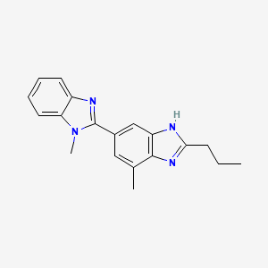 Chemical structure of 1,7'-Dimethyl-2'-propyl-2,5'-bibenzimidazole