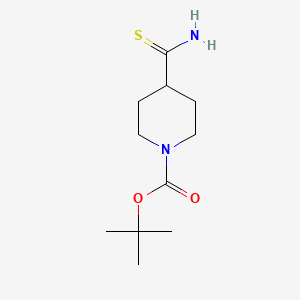 Chemical structure of N-BOC-Piperidine-4-thiocarboxamide
