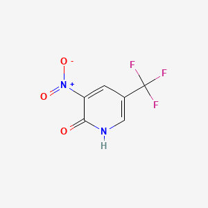 Chemical structure of 2-Hydroxy-3-nitro-5-(trifluoromethyl)pyridine