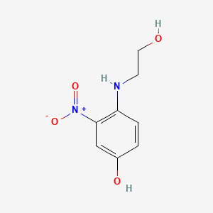Chemical structure of 4-((2-Hydroxyethyl)amino)-3-nitrophenol