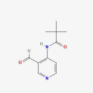 Chemical structure of N-(3-Formyl-4-pyridinyl)-2,2-dimethylpropanamide