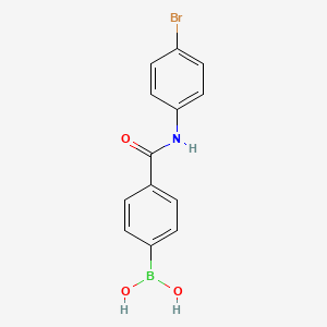 Chemical structure of N-4-Bromophenyl 4-boronobenzamide
