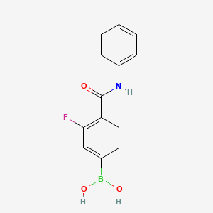 Chemical structure of N-Phenyl 4-borono-2-fluorobenzamide