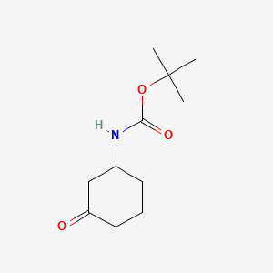 Chemical structure of 3-(Boc-amino)cyclohexanone